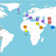 Locations of the 30 sampled regions on the world map, labelled according to evidence of moralizing gods. MHG stands for moralizing high gods and BHP stands for broad supernatural punishment. The numbers correspond to thousands of years ago in terms of when the beliefs appeared within the culture.